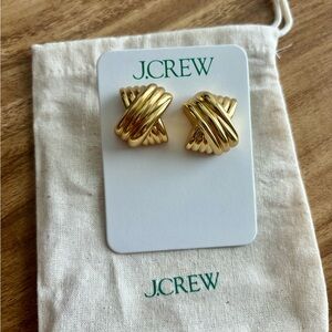 J. Crew Gold Criss cross stud Women's Earrings